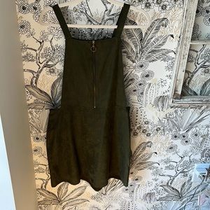 Green and Gold Zipper Skirt Jumper